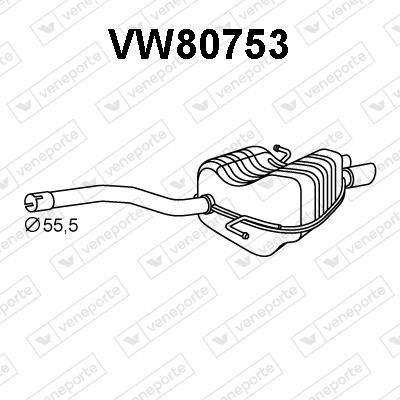Veneporte VW80753 Глушник, задня частина VW80753: Купити в Україні - Добра ціна на EXIST.UA!