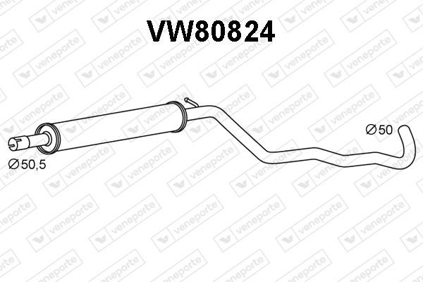 Veneporte VW80824 Додатковий глушник VW80824: Приваблива ціна - Купити в Україні на EXIST.UA!