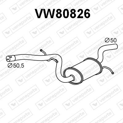 Veneporte VW80826 Додатковий глушник VW80826: Купити в Україні - Добра ціна на EXIST.UA!