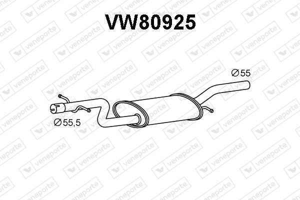 Veneporte VW80925 Додатковий глушник VW80925: Купити в Україні - Добра ціна на EXIST.UA!