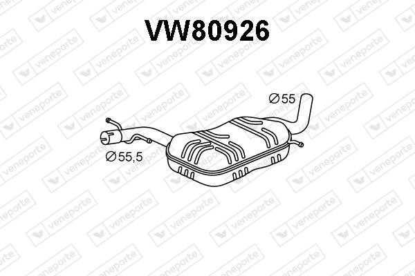 Veneporte VW80926 Додатковий глушник VW80926: Приваблива ціна - Купити в Україні на EXIST.UA!