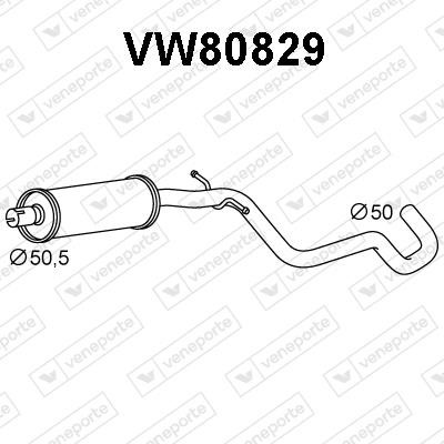 Veneporte VW80829 Додатковий глушник VW80829: Купити в Україні - Добра ціна на EXIST.UA!