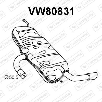 Veneporte VW80831 Глушник, задня частина VW80831: Купити в Україні - Добра ціна на EXIST.UA!