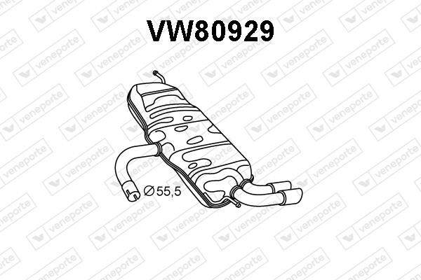 Veneporte VW80929 Глушник, задня частина VW80929: Купити в Україні - Добра ціна на EXIST.UA!