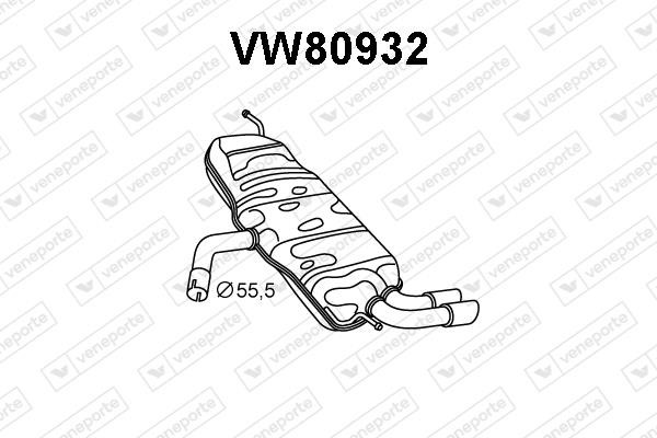 Veneporte VW80932 Глушник, задня частина VW80932: Купити в Україні - Добра ціна на EXIST.UA!