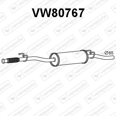 Veneporte VW80767 Глушник, середня частина VW80767: Купити в Україні - Добра ціна на EXIST.UA!