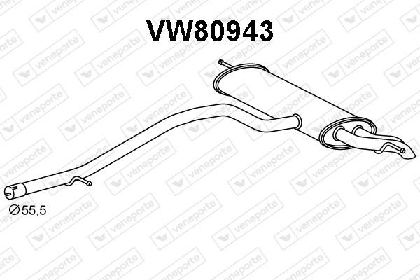 Veneporte VW80943 Глушник, задня частина VW80943: Купити в Україні - Добра ціна на EXIST.UA!