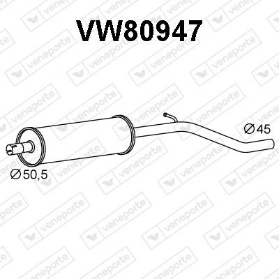 Veneporte VW80947 Додатковий глушник VW80947: Купити в Україні - Добра ціна на EXIST.UA!