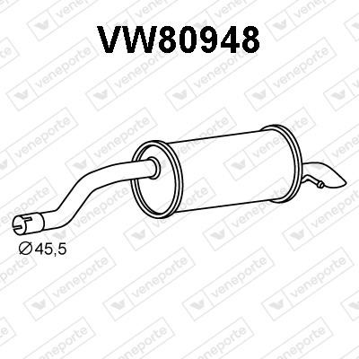 Veneporte VW80948 Глушник, задня частина VW80948: Купити в Україні - Добра ціна на EXIST.UA!