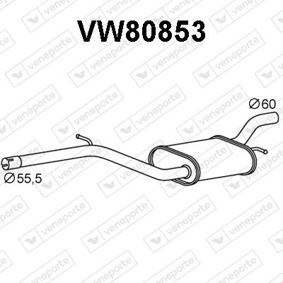 Veneporte VW80853 Глушник, задня частина VW80853: Купити в Україні - Добра ціна на EXIST.UA!