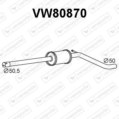 Veneporte VW80870 Додатковий глушник VW80870: Приваблива ціна - Купити в Україні на EXIST.UA!