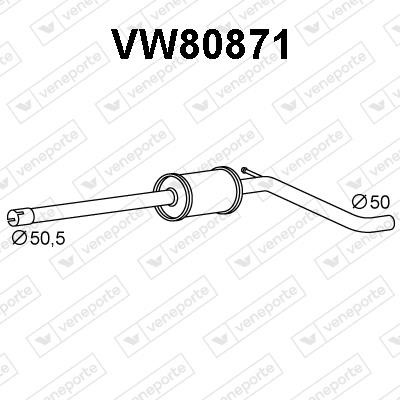 Veneporte VW80871 Резонатор VW80871: Купити в Україні - Добра ціна на EXIST.UA!