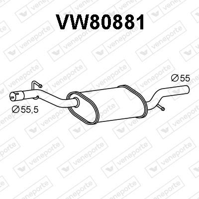 Veneporte VW80881 Додатковий глушник VW80881: Купити в Україні - Добра ціна на EXIST.UA!