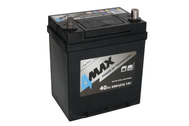 Акумулятор 4max 12В 40Аг 330А(EN) L+ 4max BAT40&#x2F;330L&#x2F;JAP&#x2F;4MAX