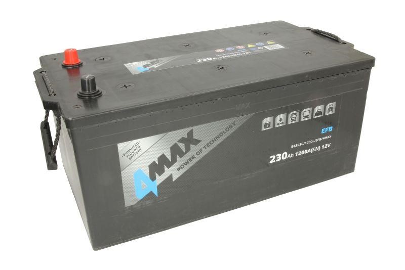 Акумулятор 4max EFB 12В 230Аг 1200А(EN) L+ 4max BAT230&#x2F;1200L&#x2F;EFB&#x2F;4MAX