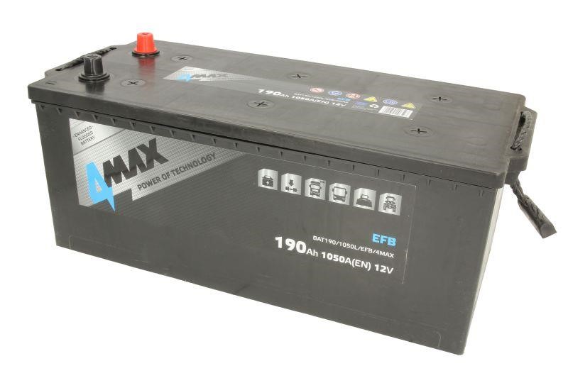 4max BAT190/1050L/EFB/4MAX Акумулятор 4max EFB 12В 190Аг 1050А(EN) L+ BAT1901050LEFB4MAX: Купити в Україні - Добра ціна на EXIST.UA!