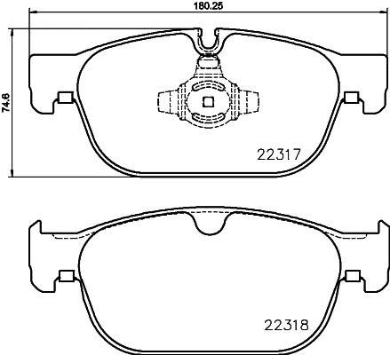 Hella 8DB 355 024-801 Гальмівні колодки, комплект 8DB355024801: Купити в Україні - Добра ціна на EXIST.UA!