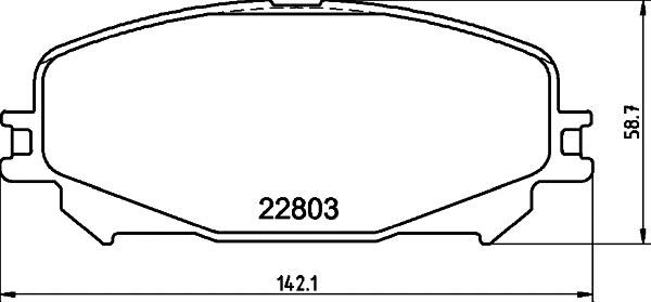 8DB355039201 Hella Тормозные колодки дисковые, комплект