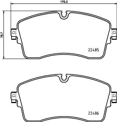 Колодки Jaguar E-Pace (Ягуар Е-Пейс): 8DB355039321 Hella Тормозные колодки дисковые, комплект