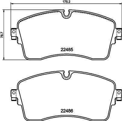 8DB355040361 Hella Тормозные колодки дисковые, комплект