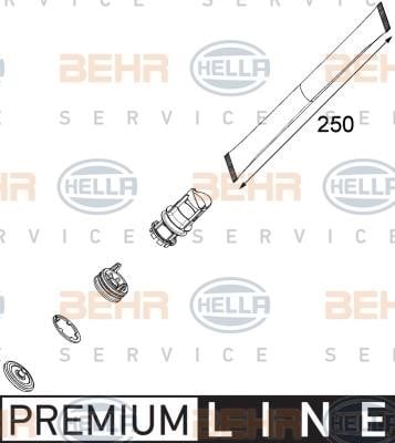 Hella 8FT 351 001-571 Осушувач кондиціонера 8FT351001571: Купити в Україні - Добра ціна на EXIST.UA!