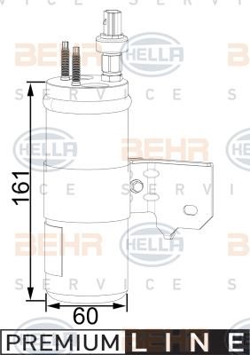 Hella 8FT 351 001-721 Осушувач кондиціонера 8FT351001721: Купити в Україні - Добра ціна на EXIST.UA!