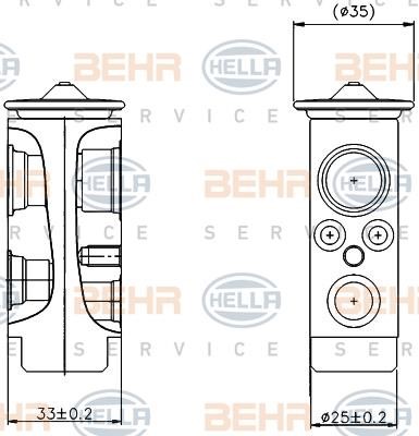 Hella 8UW 351 004-264 Клапан розширювальний кондиціонеру 8UW351004264: Купити в Україні - Добра ціна на EXIST.UA!