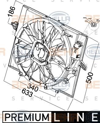 Hella 8EW 351 041-271 Вентилятор, система охолодження двигуна 8EW351041271: Купити в Україні - Добра ціна на EXIST.UA!