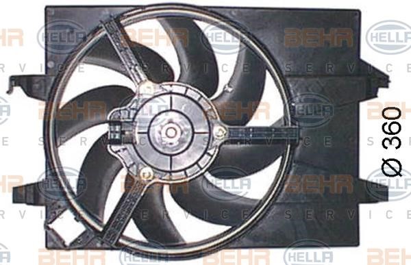 Hella 8EW 351 044-551 Вентилятор, система охолодження двигуна 8EW351044551: Купити в Україні - Добра ціна на EXIST.UA!