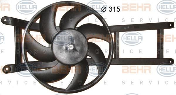 Вентилятор, охолодження двигуна Hella 8EW 351 150-214