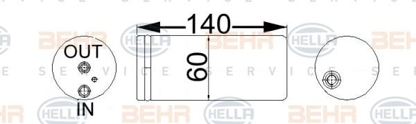 Hella 8FT 351 192-714 Осушувач кондиціонера 8FT351192714: Купити в Україні - Добра ціна на EXIST.UA!