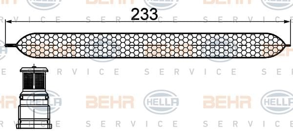 Hella 8FT 351 200-251 Осушувач кондиціонера 8FT351200251: Купити в Україні - Добра ціна на EXIST.UA!