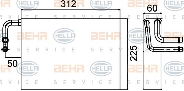 Hella 8FV 351 210-801 Випарювач кондиціонеру 8FV351210801: Приваблива ціна - Купити в Україні на EXIST.UA!