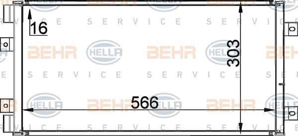 Hella 8FC 351 300-741 Радіатор кондиціонера (Конденсатор) 8FC351300741: Купити в Україні - Добра ціна на EXIST.UA!