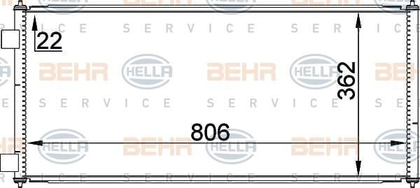 Hella 8FC 351 300-751 Радіатор кондиціонера (Конденсатор) 8FC351300751: Купити в Україні - Добра ціна на EXIST.UA!