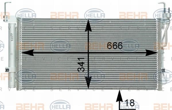 Hella 8FC 351 302-331 Радіатор кондиціонера (Конденсатор) 8FC351302331: Купити в Україні - Добра ціна на EXIST.UA!