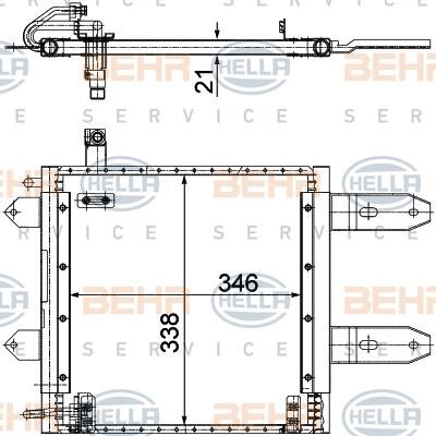 Hella 8FC 351 300-171 Радіатор кондиціонера (Конденсатор) 8FC351300171: Купити в Україні - Добра ціна на EXIST.UA!