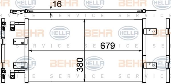 Hella 8FC 351 303-591 Радіатор кондиціонера (Конденсатор) 8FC351303591: Купити в Україні - Добра ціна на EXIST.UA!