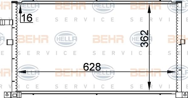 Hella 8FC 351 300-324 Радіатор кондиціонера (Конденсатор) 8FC351300324: Купити в Україні - Добра ціна на EXIST.UA!