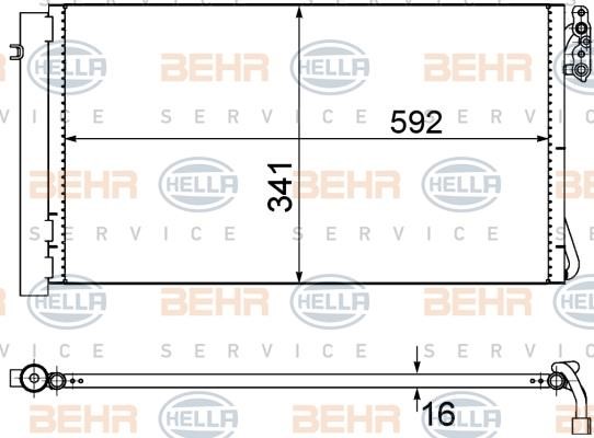 Hella 8FC 351 302-624 Радіатор кондиціонера (Конденсатор) 8FC351302624: Купити в Україні - Добра ціна на EXIST.UA!