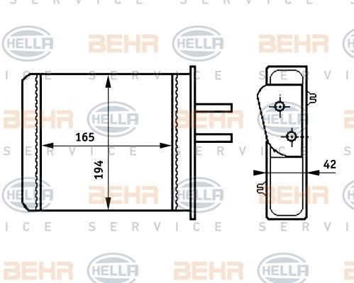 Hella 8FH 351 313-351 Радіатор опалювача салону 8FH351313351: Купити в Україні - Добра ціна на EXIST.UA!