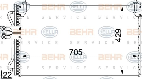 Hella 8FC 351 318-321 Радіатор кондиціонера (Конденсатор) 8FC351318321: Купити в Україні - Добра ціна на EXIST.UA!