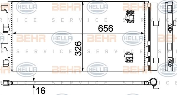Hella 8FC 351 319-294 Радіатор кондиціонера (Конденсатор) 8FC351319294: Купити в Україні - Добра ціна на EXIST.UA!