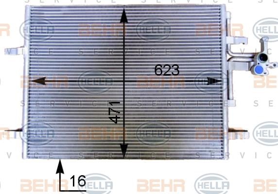 Hella 8FC 351 343-141 Радіатор кондиціонера (Конденсатор) 8FC351343141: Купити в Україні - Добра ціна на EXIST.UA!