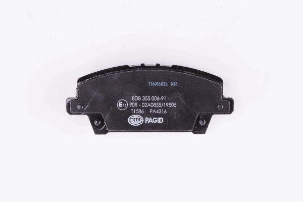 Тормозные колодки дисковые, комплект Hella 8DB 355 006-911