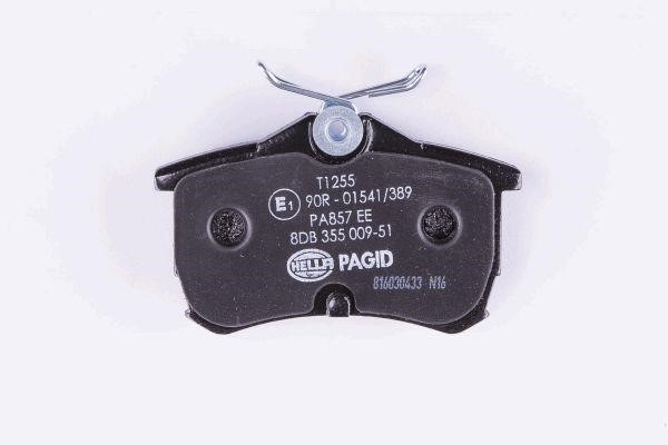Тормозные колодки дисковые, комплект Hella 8DB 355 009-511