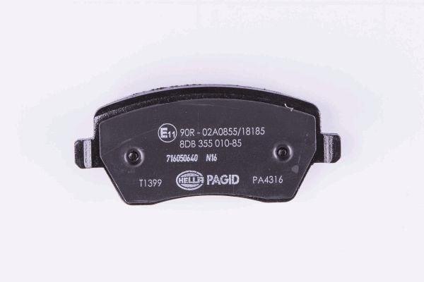 Тормозные колодки дисковые, комплект Hella 8DB 355 010-851