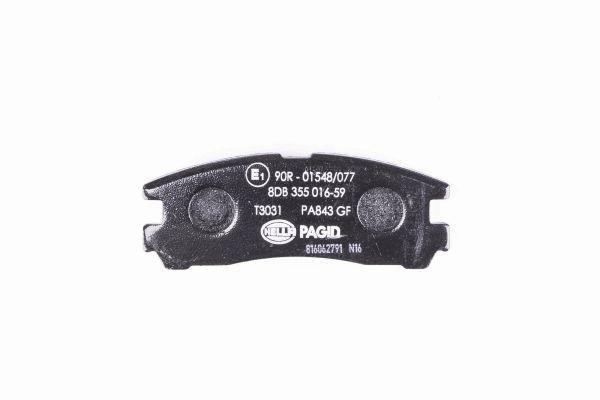 Тормозные колодки дисковые, комплект Hella 8DB 355 016-591