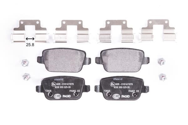 8DB355025351 Hella Тормозные колодки дисковые, комплект