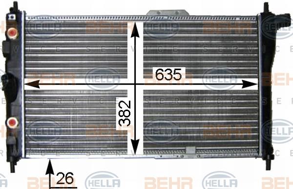 Hella 8MK 376 705-581 Радіатор охолодження двигуна 8MK376705581: Купити в Україні - Добра ціна на EXIST.UA!